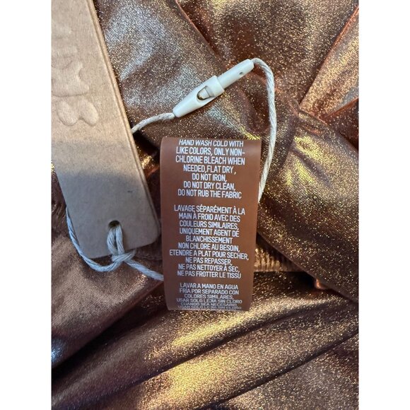 Skims Signature Swim Sarong Bronze Penny Mini Skirt XL Women's Cover Up - Picture 6 of 8